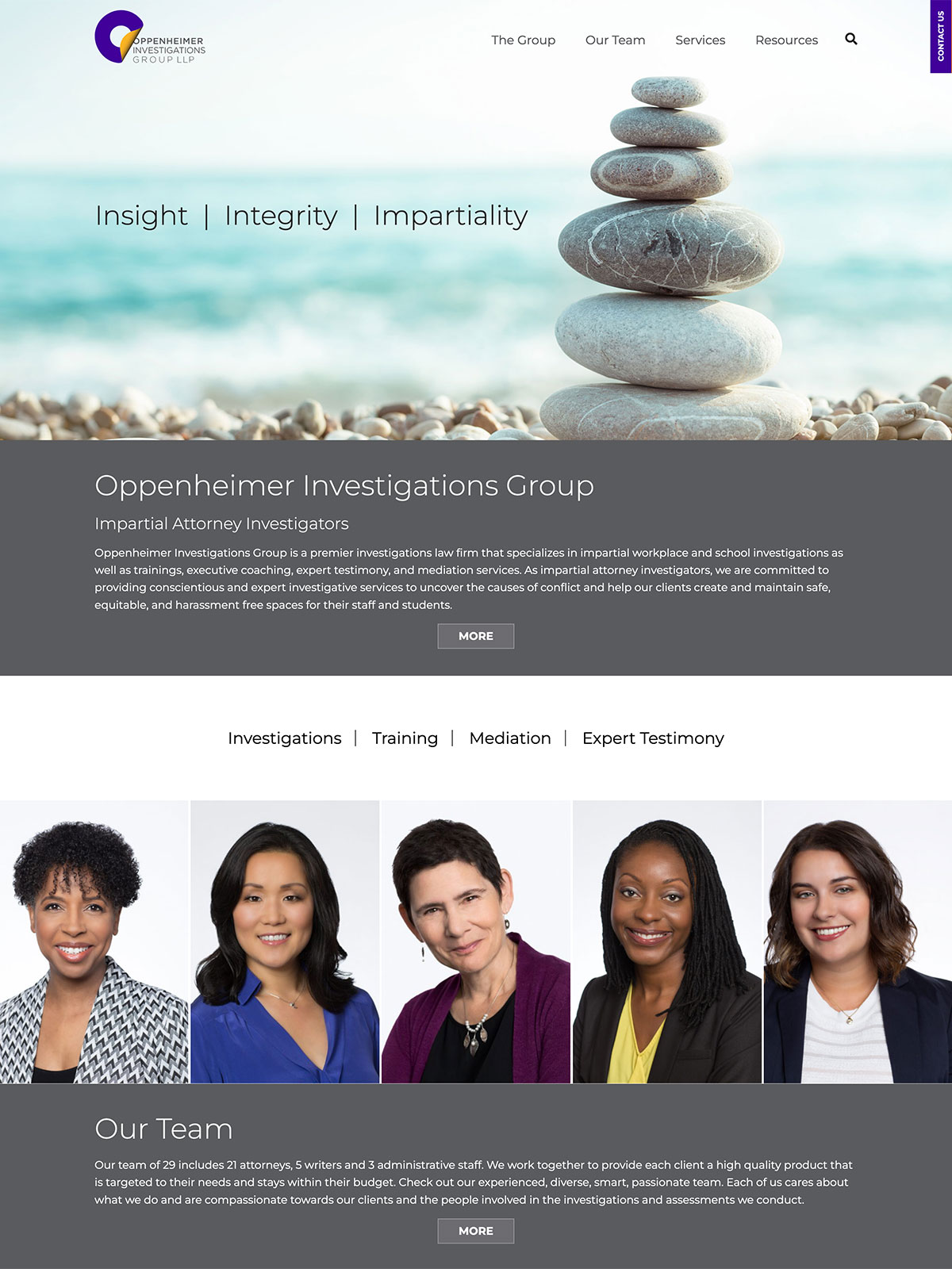 OIG Law Website Screenshot